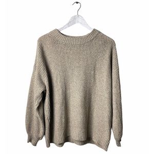 American Eagle Outfitters Brown Knit Sweater Large